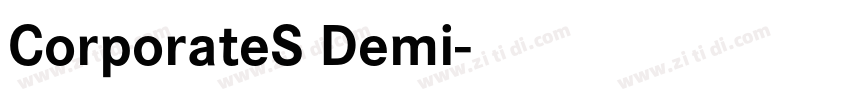 CorporateS Demi字体转换